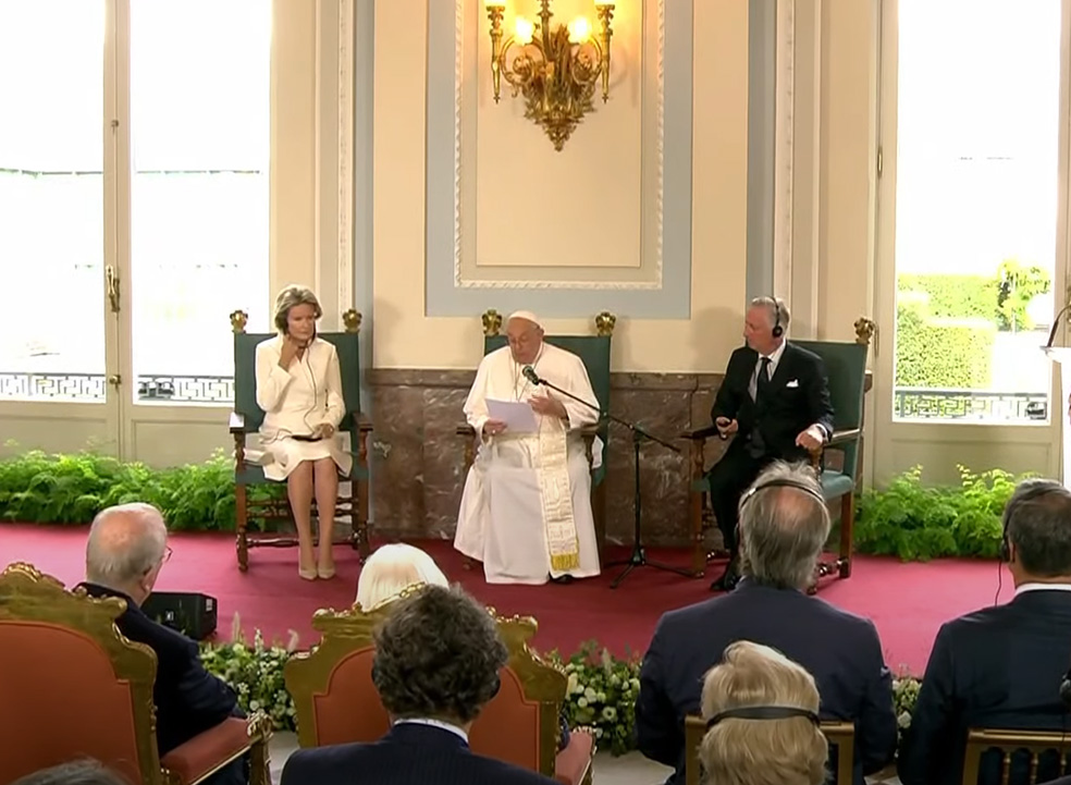 Toespraak van paus Franciscus op het paleis van Laken, 27 september 2024 Toespraak van paus Franciscus op het paleis van Laken, 27 september 2024