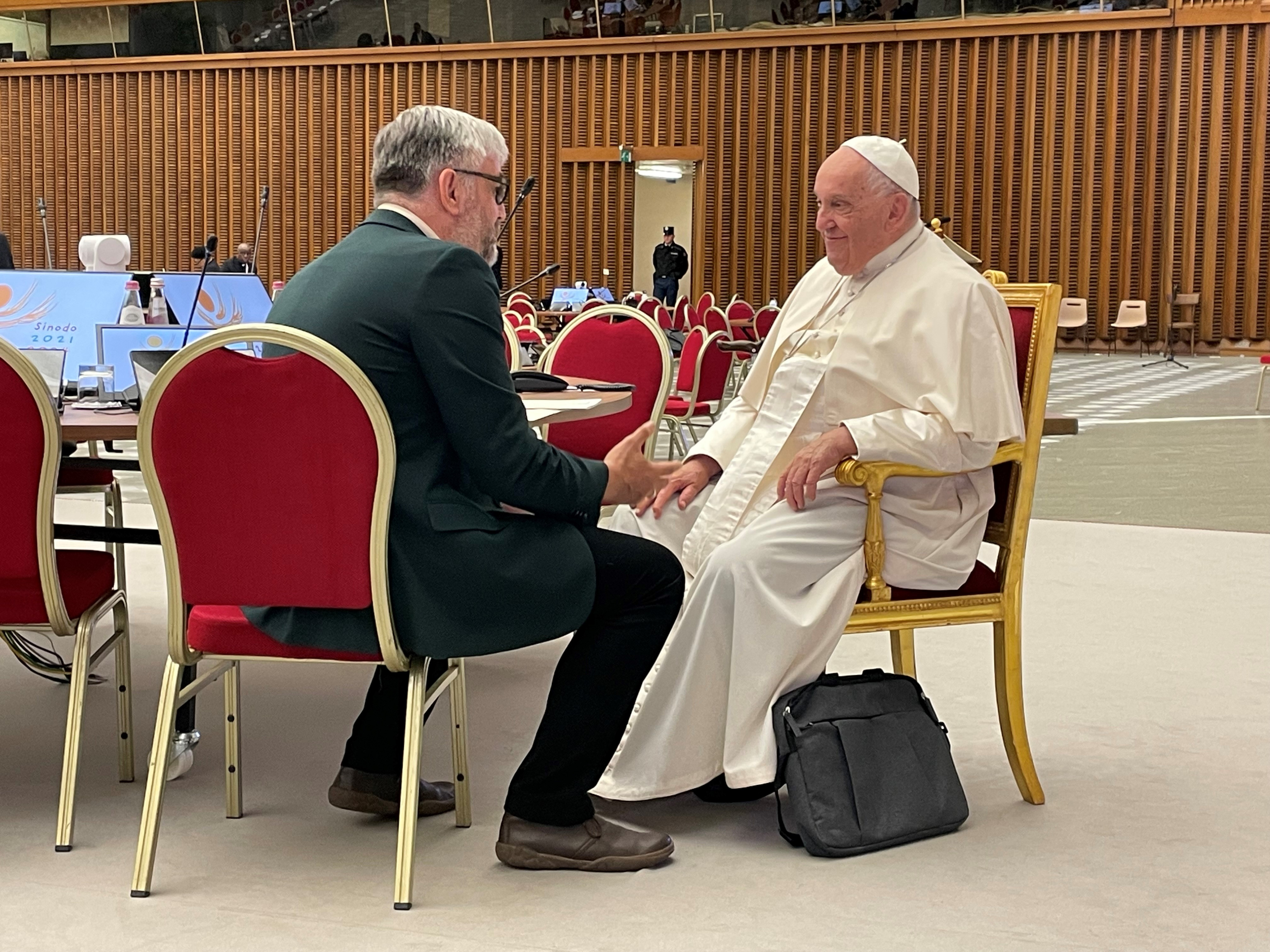 Geert De Cubber in gesprek met paus Franciscus