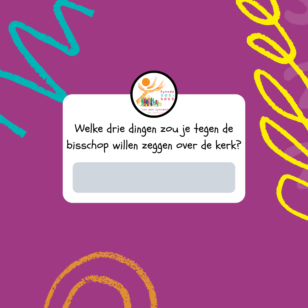 Welke drie dingen zou je tegen de bisschop willen zeggen over de kerk