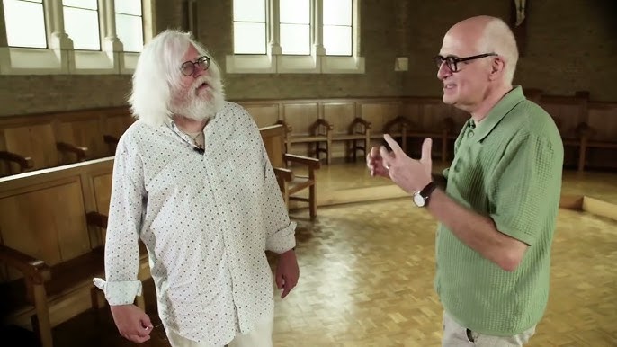 Twee Erikken: Borgman (links) en Galle (rechts) in de abdij van Brecht.
