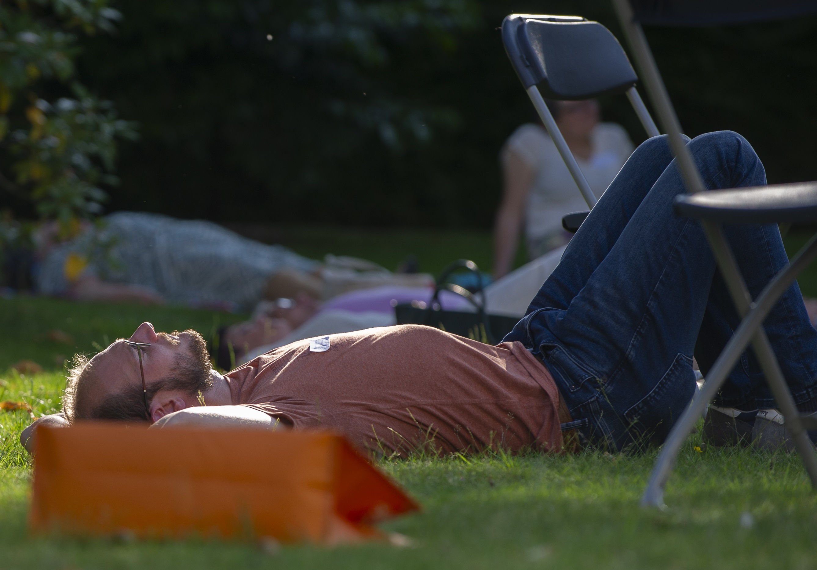 Even stilvallen tijdens het ligconcert