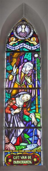 Glasraam met afbeelding van de mythe