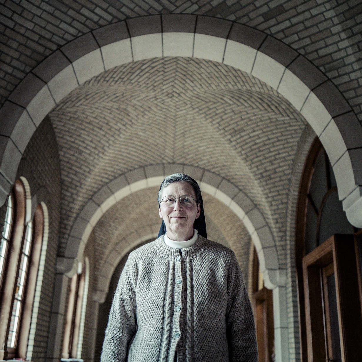 Zuster Katharina, abdis van de trappistinnenabdij van Brecht.