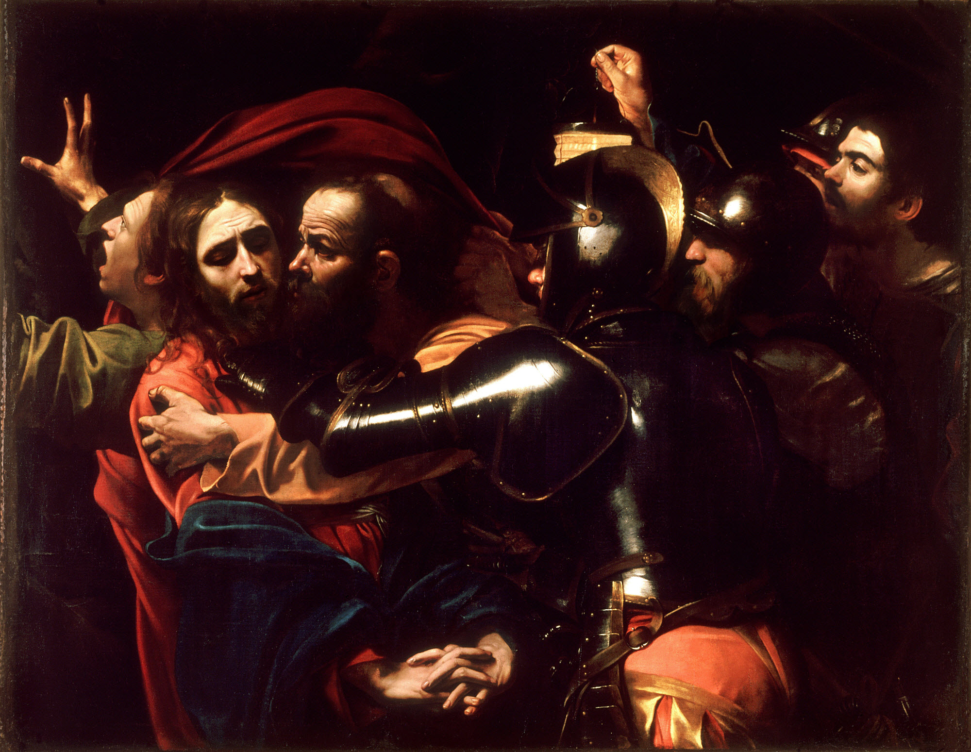 Michelangelo Merisi da Caravaggio, De gevangenneming van Christus, 1602 Michelangelo Merisi da Caravaggio, De gevangenneming van Christus, 1602