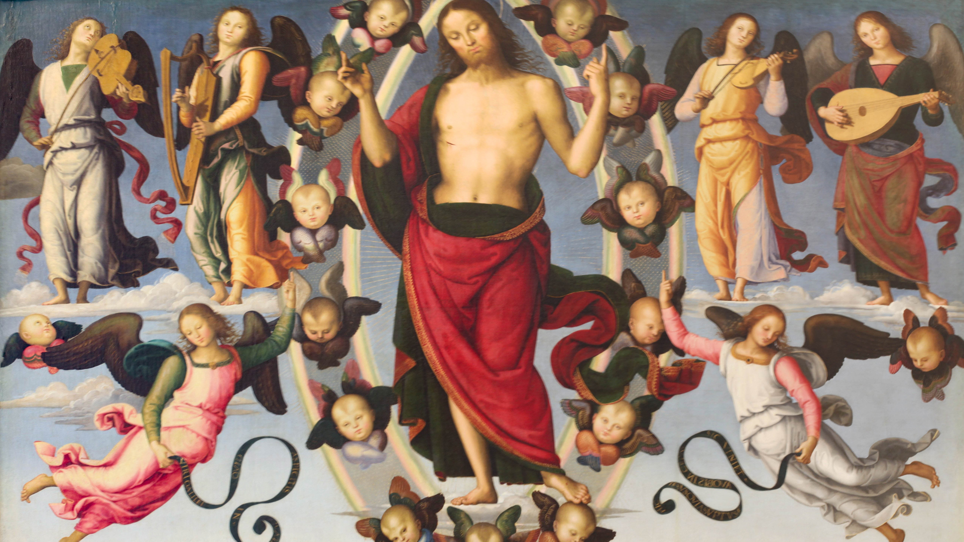 Pietro Perugino, De Hemelvaart van Christus, 1498 Pietro Perugino, De Hemelvaart van Christus, 1498