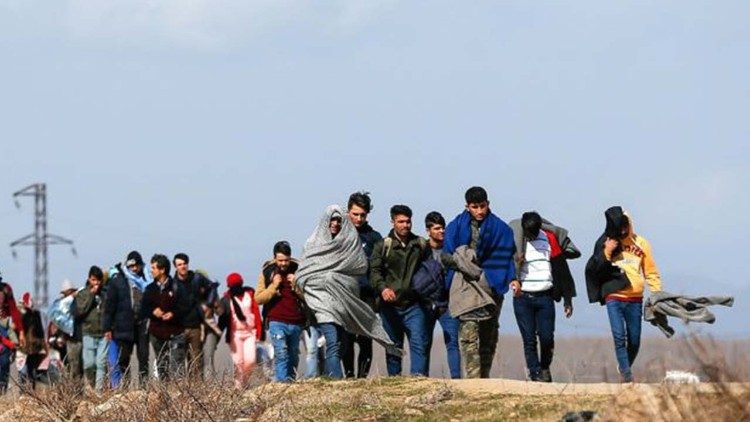 Migranten op weg Migranten op weg