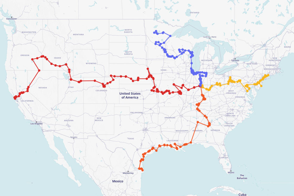 Vier pelgrimsroutes leiden naar het nationale eucharistische congres in Indianapolis