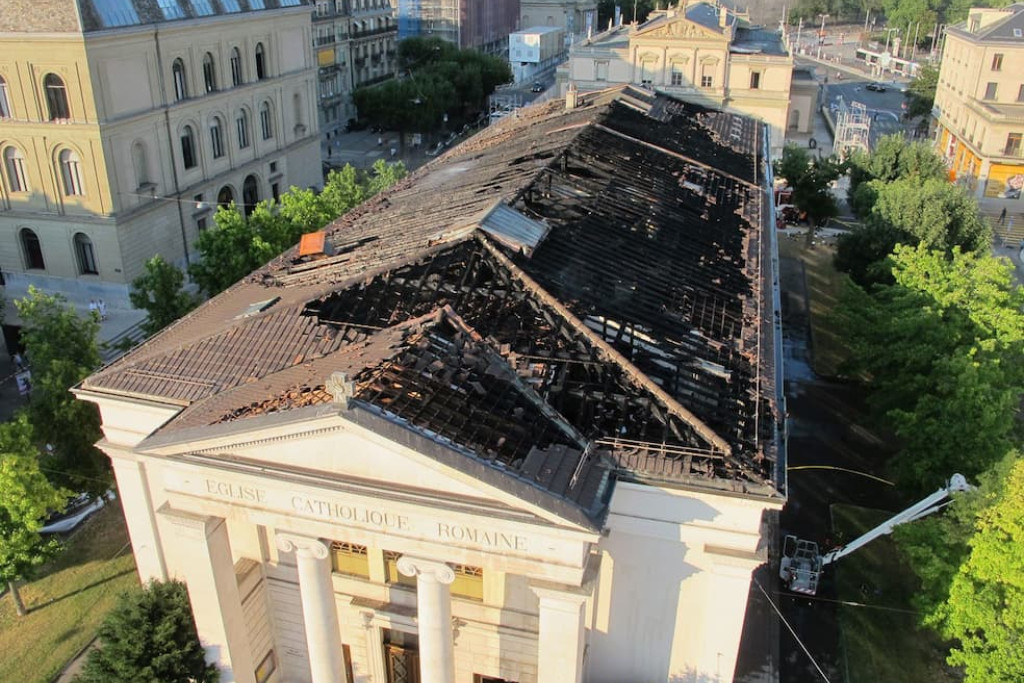 In juli 2018 werd de Sacre-Coeur in Genève grotendeels verwoest door een brand 