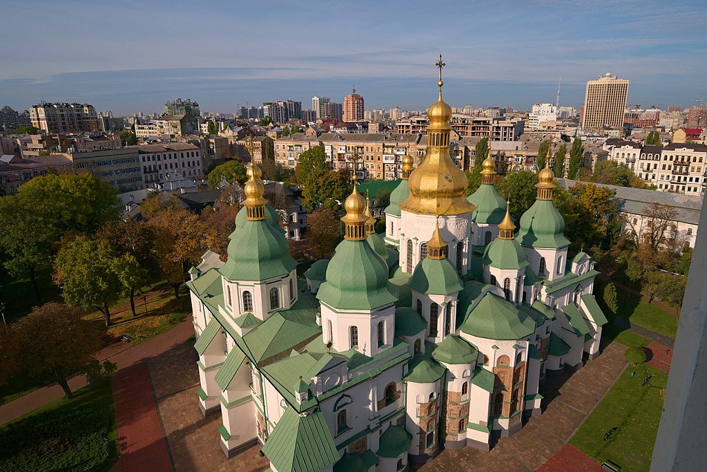 De Sint-Sofiakathedraal in Kiev staat sinds 2023 op de UNESCO-lijst van bedreigd werelderfgoed