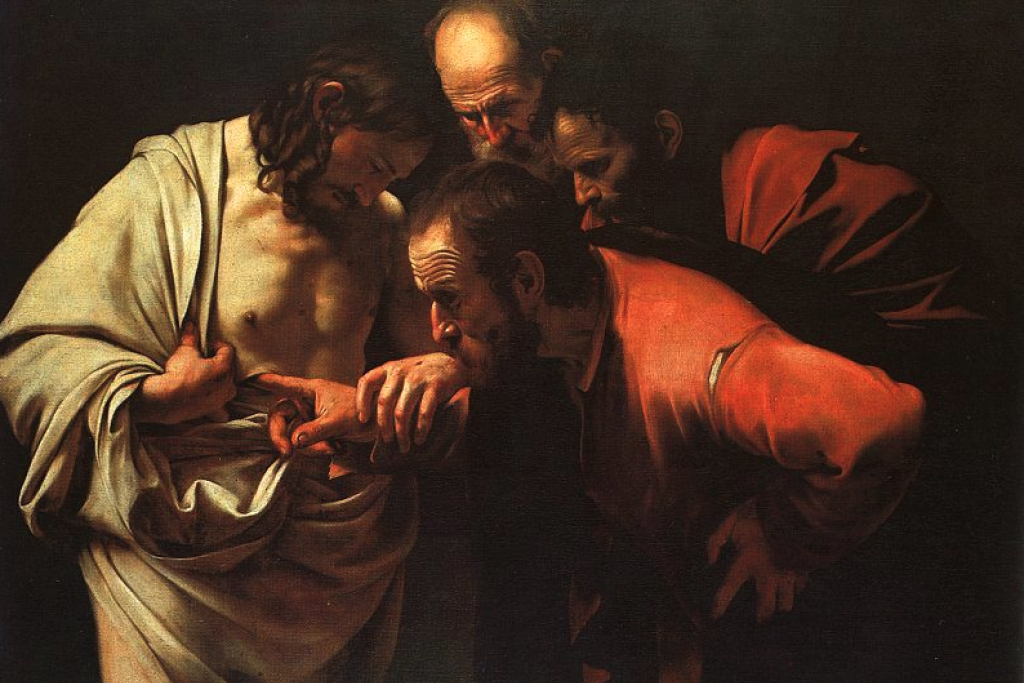 ‘De Ongelovige Thomas’ - hier op een schilderij van Caravaggio - gebruiken we vaak in de spreektaal, maar niet iedereen kent nog de Bijbelse achtergrond ervan. 