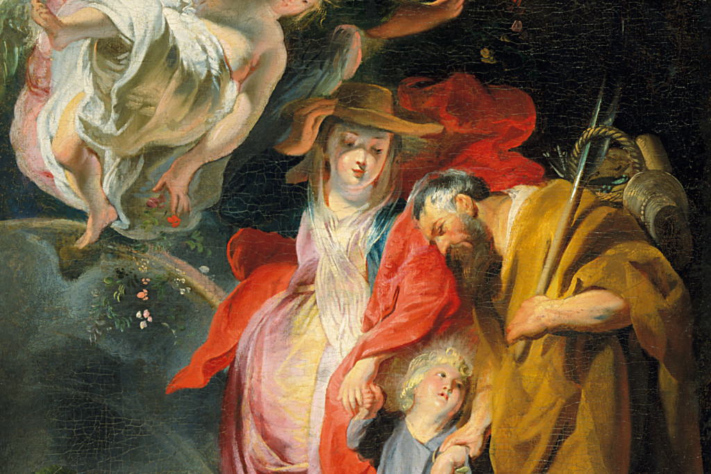 Terugkeer Heilige Familie uit Egypte, schilderij van Jacob Jordaens. Terugkeer Heilige Familie uit Egypte, schilderij van Jacob Jordaens.