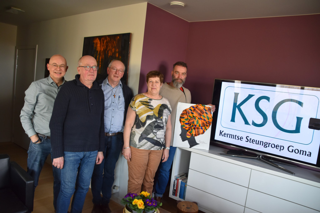 Enkele leden van de Kermtse Steungroep Goma.