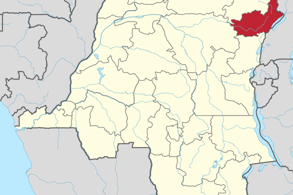 Ituri ligt in het noordoosten van Congo.