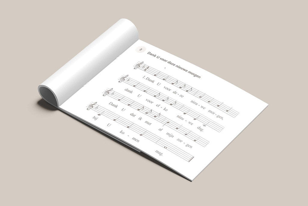 Bladmuziek van het lied ‘Dank U voor deze nieuwe morgen’