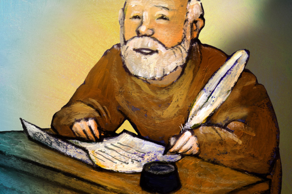 Paulus schrijft een brief aan de vrienden van Tessalonica