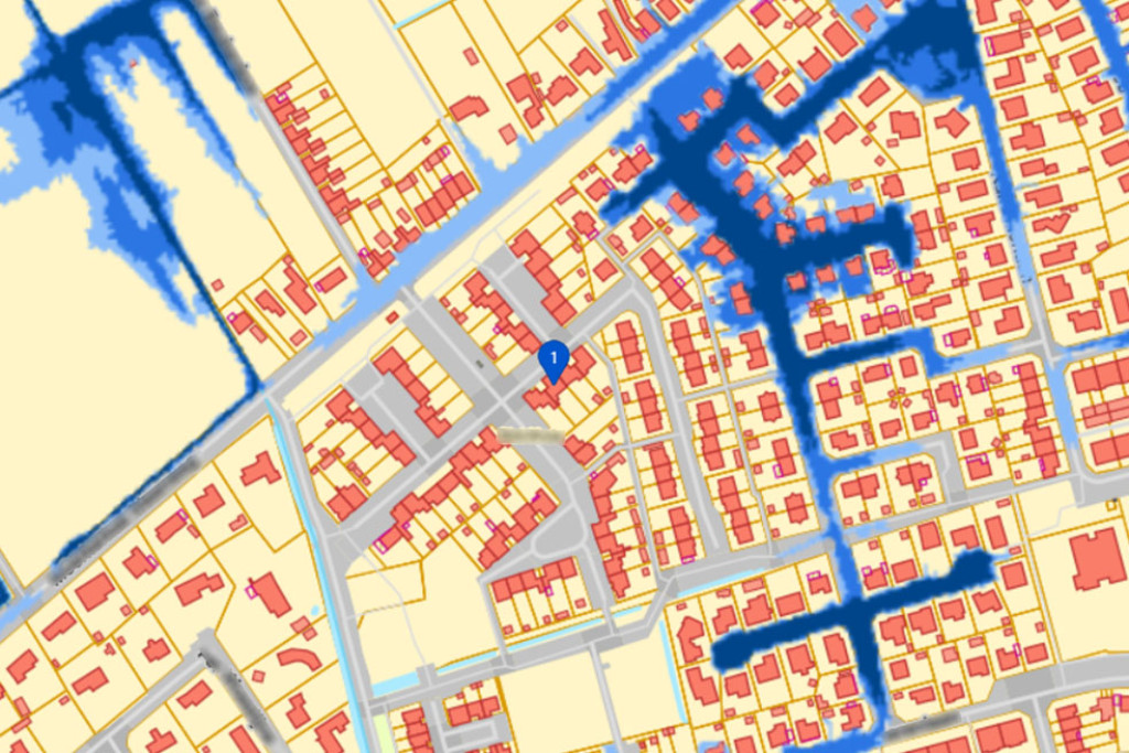 Watertoets: overstromingsgevoelige gebieden pluviaal, 2023