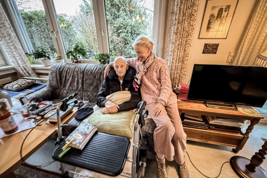 Bruno Kant en zijn nicht Beate.
