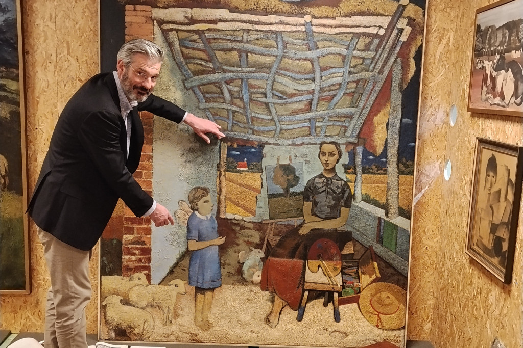 Stijn Vanwijnsberghe met 'L'annontiation' of 'De Blijde Boodschap' van Floris Jespers