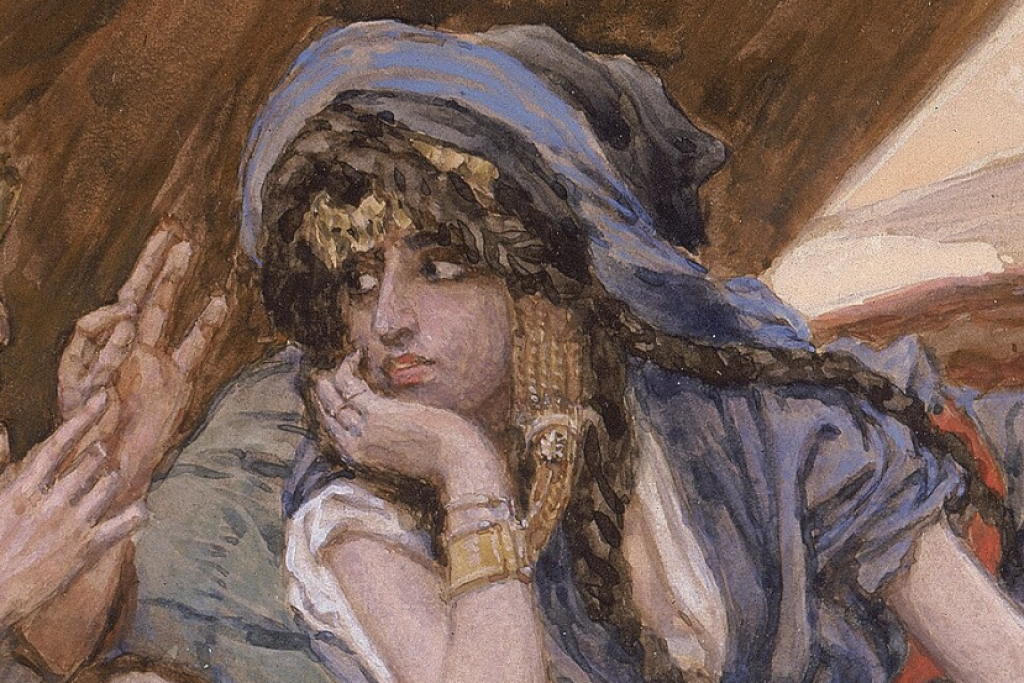 James Jacques Joseph Tissot, 'Abram's Counsel to Sarai' (detail). James Jacques Joseph Tissot, 'Abram's Counsel to Sarai' (detail).