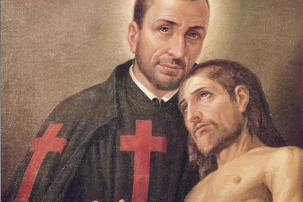Camillus de Lellis, schilderij met Jezus in zijn armen als in een piëta