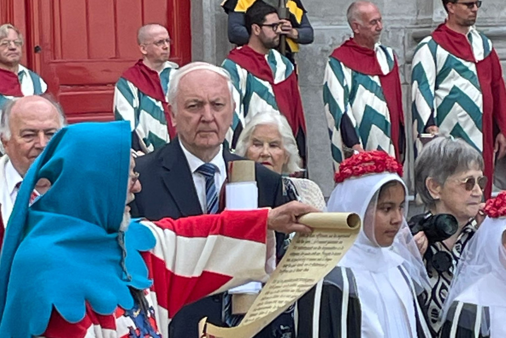 Boudewijn van Vlaanderen stopt dit jaar als stadsomroeper in de Brugse Belofte na een trouwe ‘dienst’ van enkele decennia. Brugse Belofte