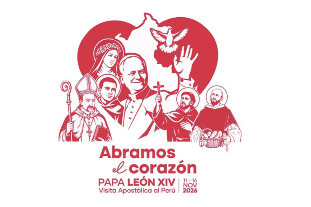 Het logo voor het bezoek aan Peru.