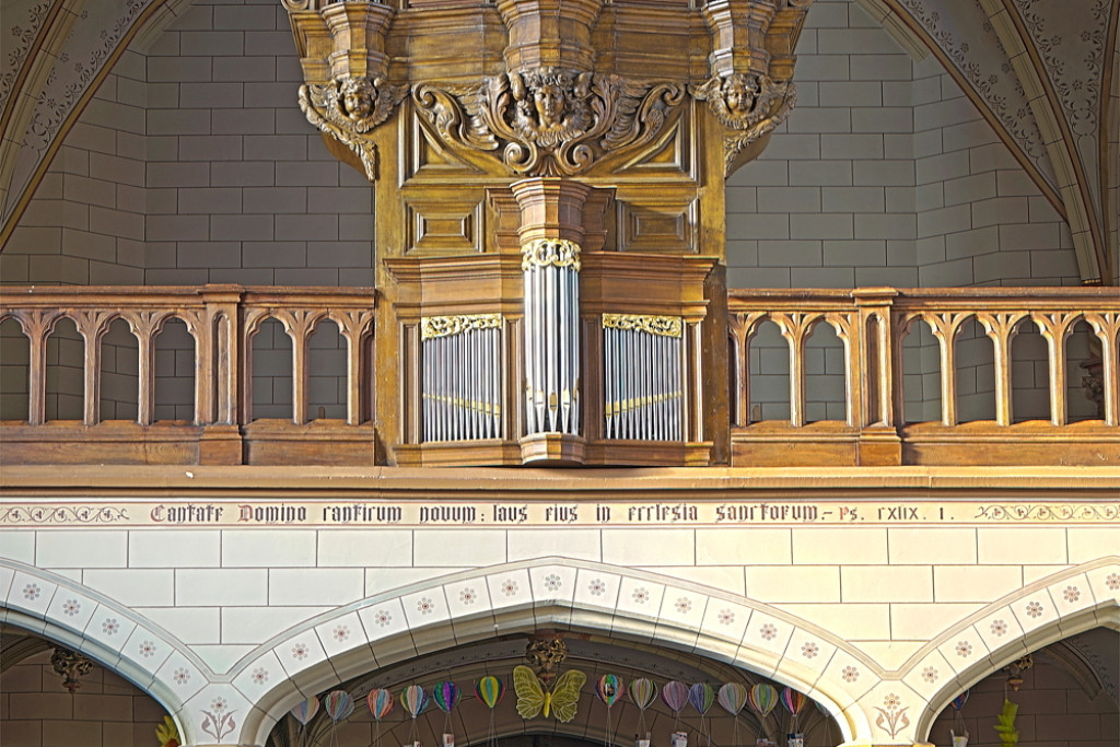 Het orgel in de Sint-Lambertuskerk in Geel-Bel, waarschijnlijk een Bremser-orgel, is een van de oudste in de Kempen. © Danny Louwet