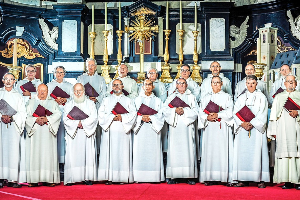 Het jarige Gregoriaans Abdijkoor Grimbergen bij zijn jubileum. © Gregoriaans Abdijkoor Grimbergen