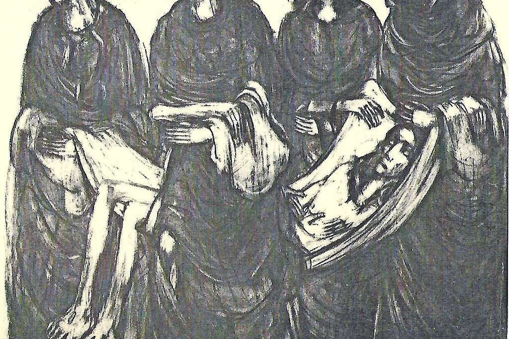 De veertiende statie van Albert Servaes’ kruisweg stelt Christus’ graflegging voor. © Fernand Verreth
