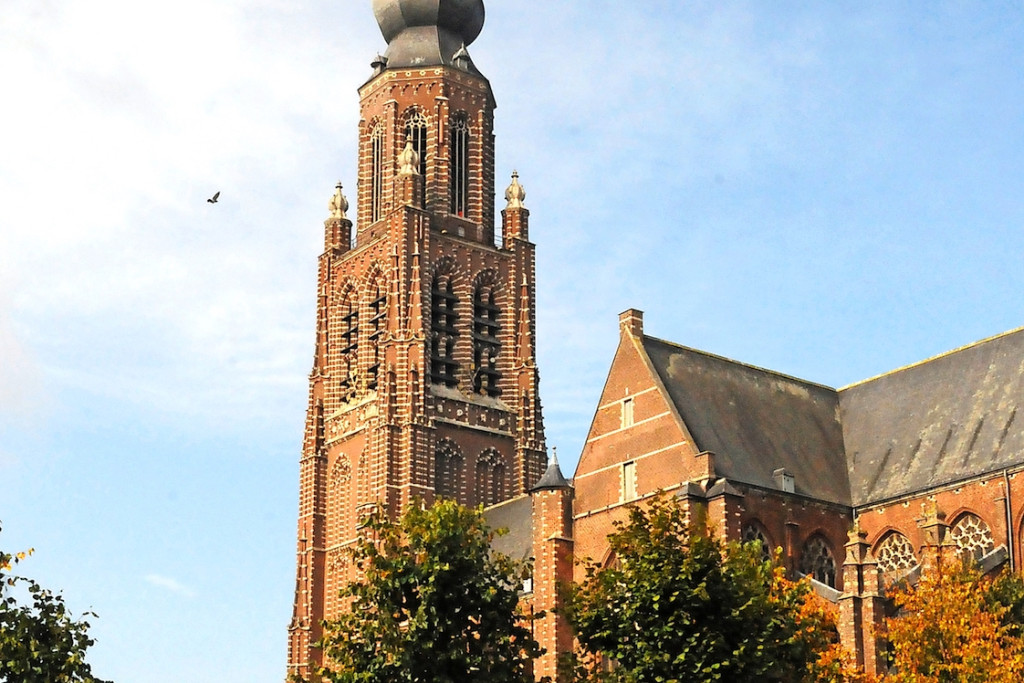 De bakstenen toren van de Sint-Katharinakerk is het symbool en de trots van Hoogstraten. © Bisdom Antwerpen
