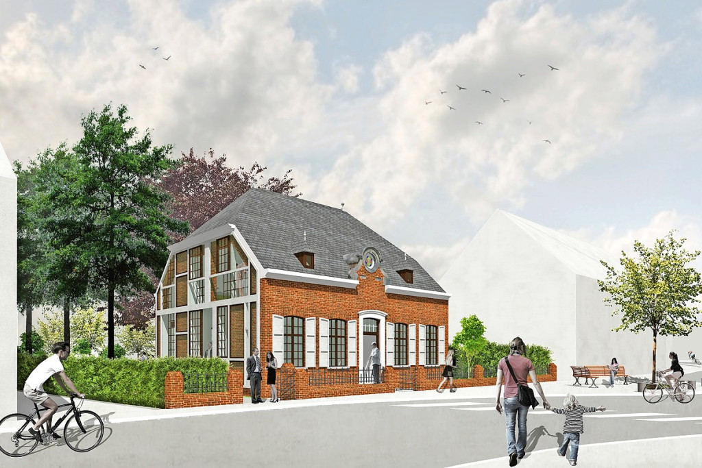 De schil van het gebouw wordt bewaard, om de sfeer te conserveren. © Bosgroep Kempen Noord