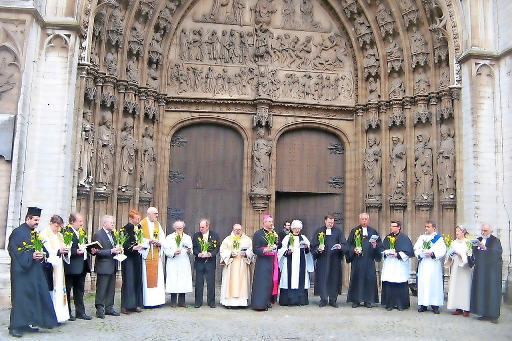 De traditionele oecumenische paasgroet wordt dit jaar geannuleerd. © Lieven Gorissen