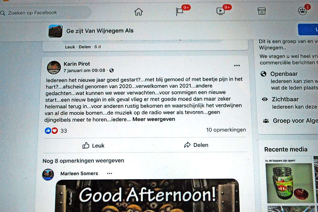 Met de regelmaat van de klok plaatst Karin Pirot een positief bericht op Ge zijt van Wijnegem als. © Filip Ceulemans