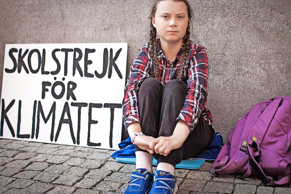 De Zweedse klimaatactivist Greta Thunberg is als moderne