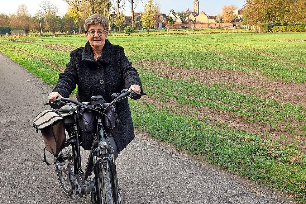 Gerda Meulebrouck: „De fiets is een ideale manier om mensen te ontmoeten.” © Francis Bergez