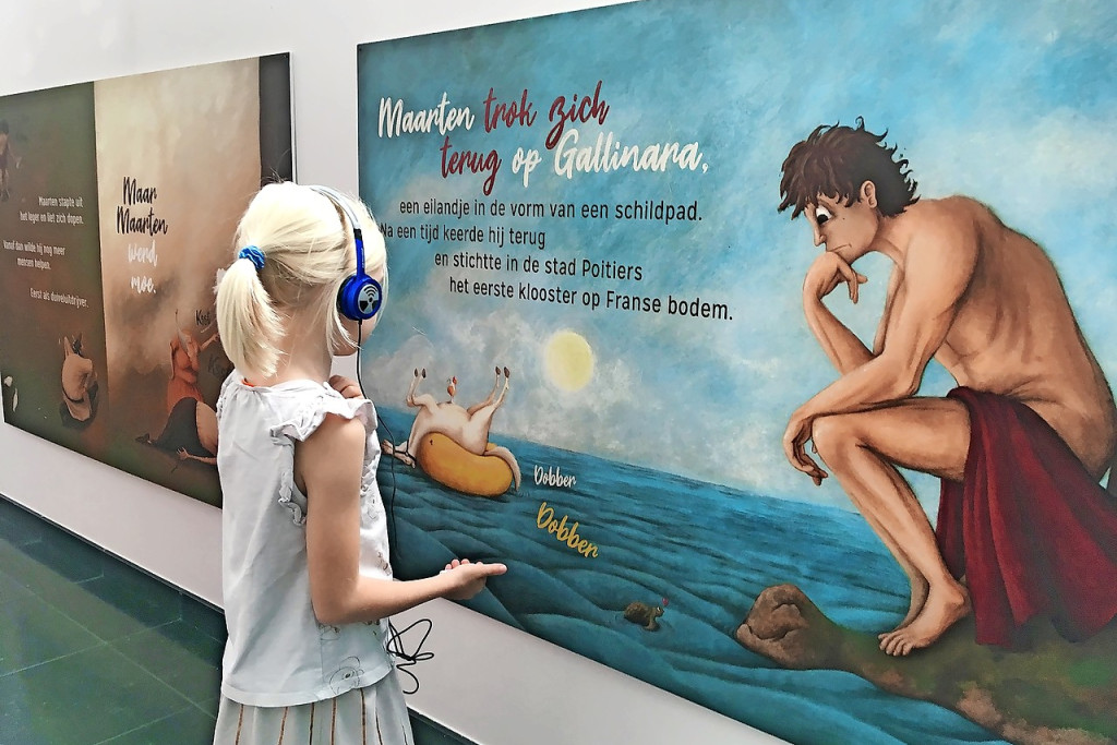 De kindertentoonstelling belicht het leven van Sint-Maarten. © Gasthuys Stedelijk Museum Aalst