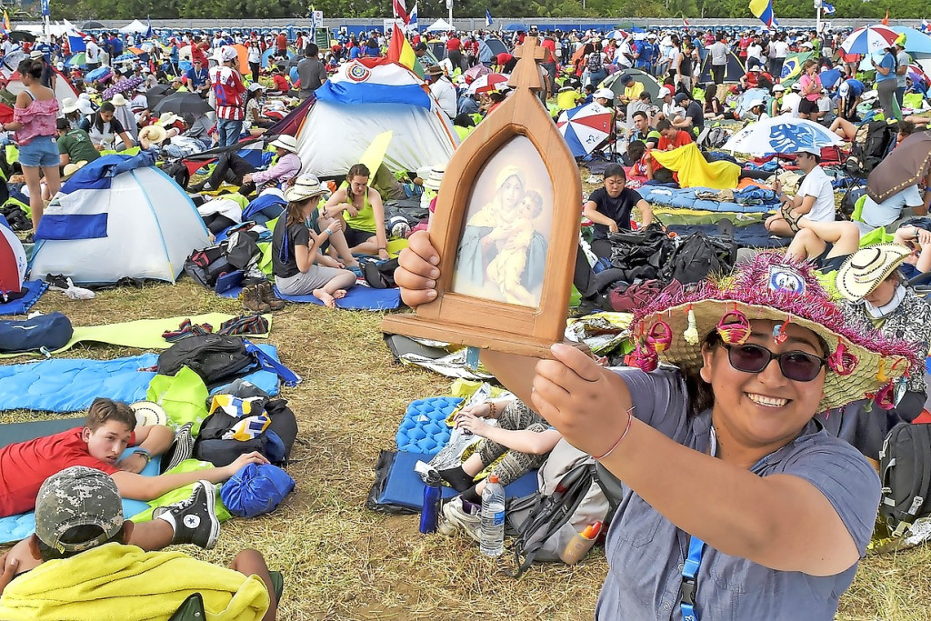 Ook de Wereldjongerendagen zelf, hier in Panama in 2019, hebben iets van een festival. © Belga Image