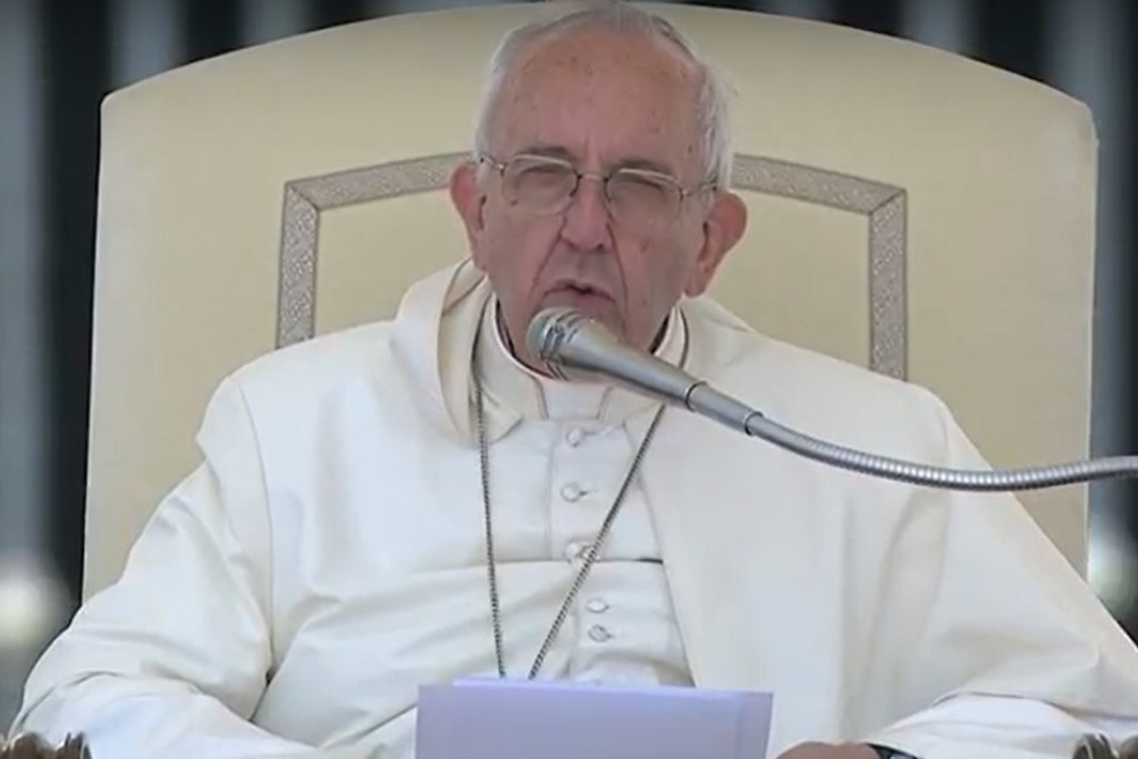 Paus Franciscus tijdens de algemene audiëntie van woensdag 7 juni 2017