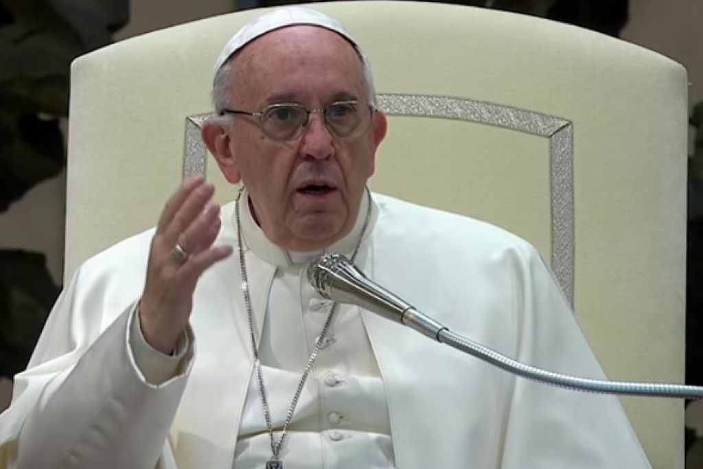 Paus Franciscus tijdens zijn catechese op de algemene audiëntie van woensdag 20 december 2017