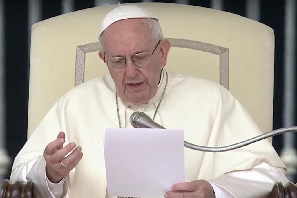 Paus Franciscus tijdens zijn catechese op de algemene audiëntie van woensdag 9 mei 2018
