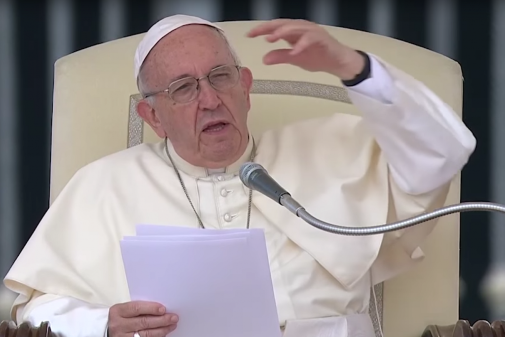 Paus Franciscus tijdens zijn catechese op de algemene audiëntie van woensdag 6 juni 2018