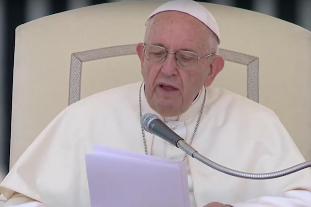 Paus Franciscus tijdens zijn catechese op de algemene audiëntie van woensdag 20 juni 2018