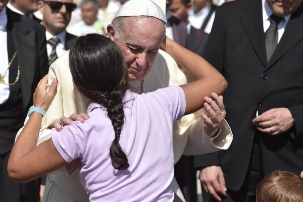 Paus Franciscus tijdens de algemene audiëntie van woensdag 5 september 2018