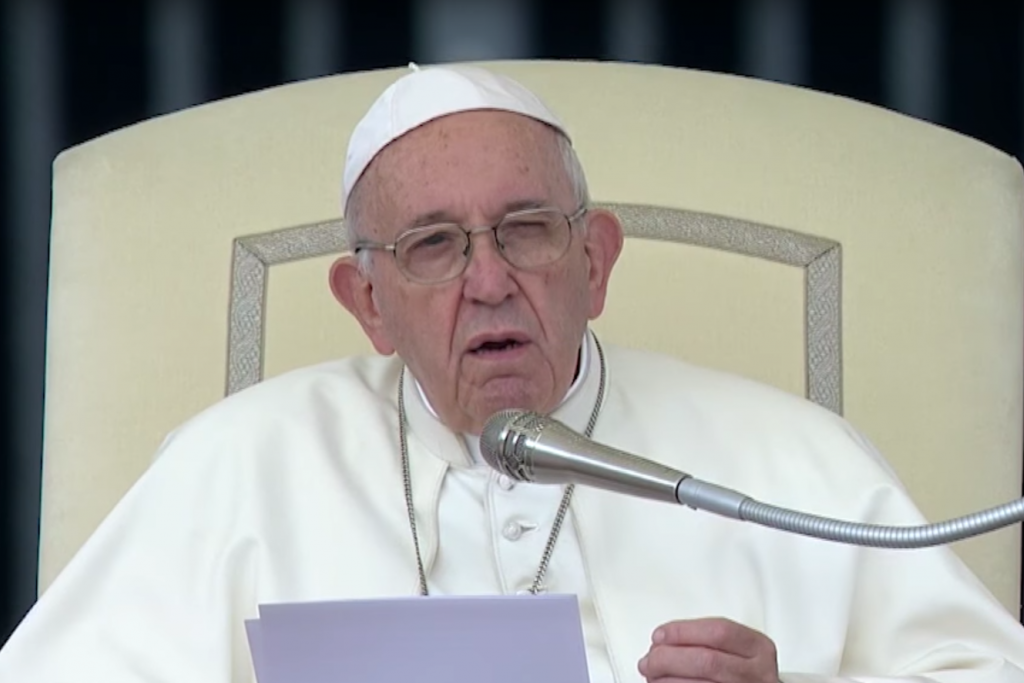 Paus Franciscus tijdens zijn 2de catechese over het vijfde gebod op de algemene audiëntie van woensdag 17 oktober 2018