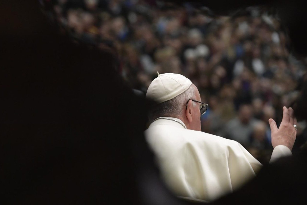 Paus Franciscus tijdens de algemene audiëntie van woensdag 6 februari 2019
