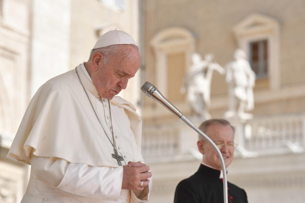 Paus Franciscus tijdens de algemene audiëntie van woensdag 12 juni 2019
