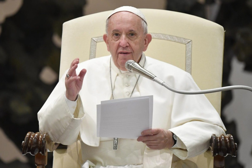 Paus Franciscus tijdens de algemene audiëntie van woensdag 22 januari 2020