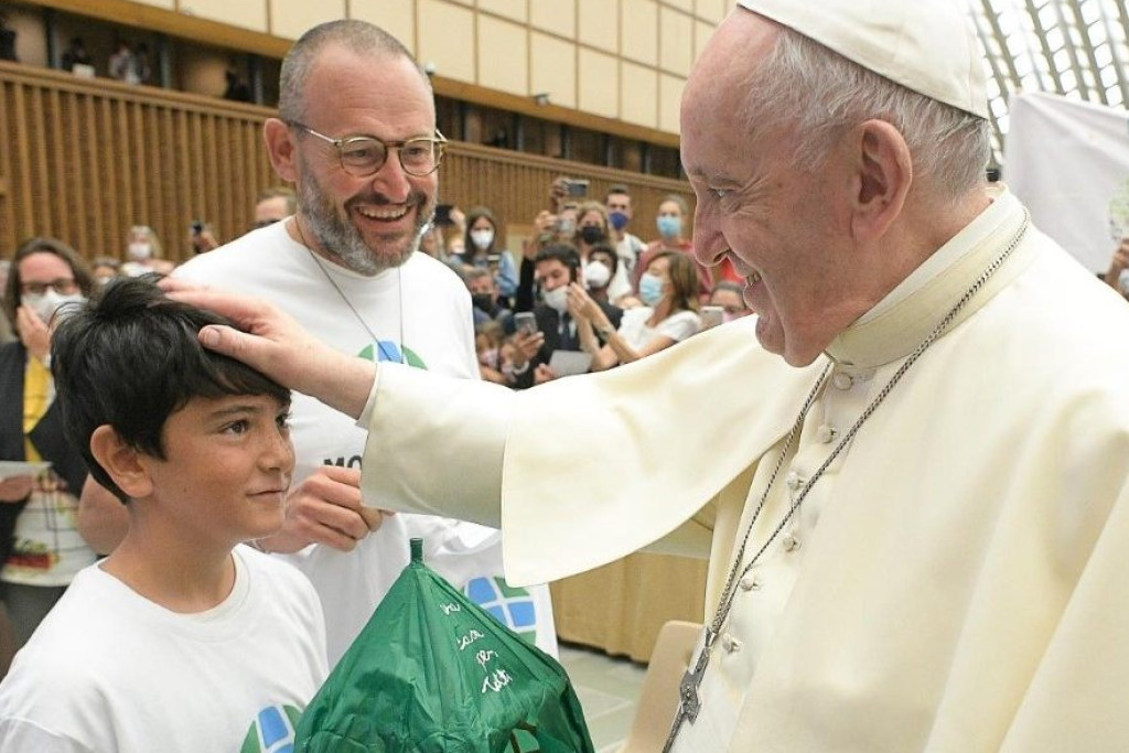 Paus Franciscus tijdens de algemene audiëntie van woensdag 1 september 2021