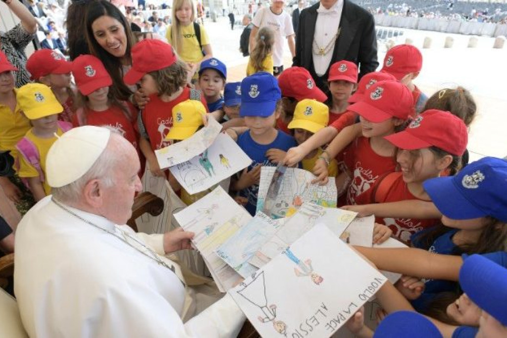 Paus Franciscus tijdens de algemene audiëntie van woensdag 22 juni 2022
