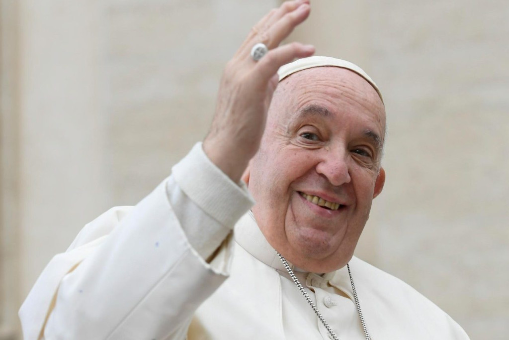 Paus Franciscus tijdens de algemene audiëntie van woensdag 16 november 2022 Paus Franciscus tijdens de algemene audiëntie van woensdag 16 november 2022